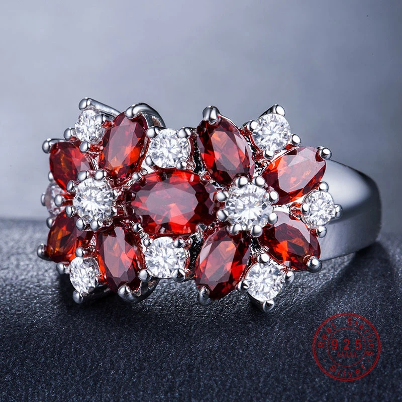 925 Silver Rings for Women Girls Brilliant CZ Crystal Wedding Engagement Jewelry silver ring wedding rings wedding ring finger ring