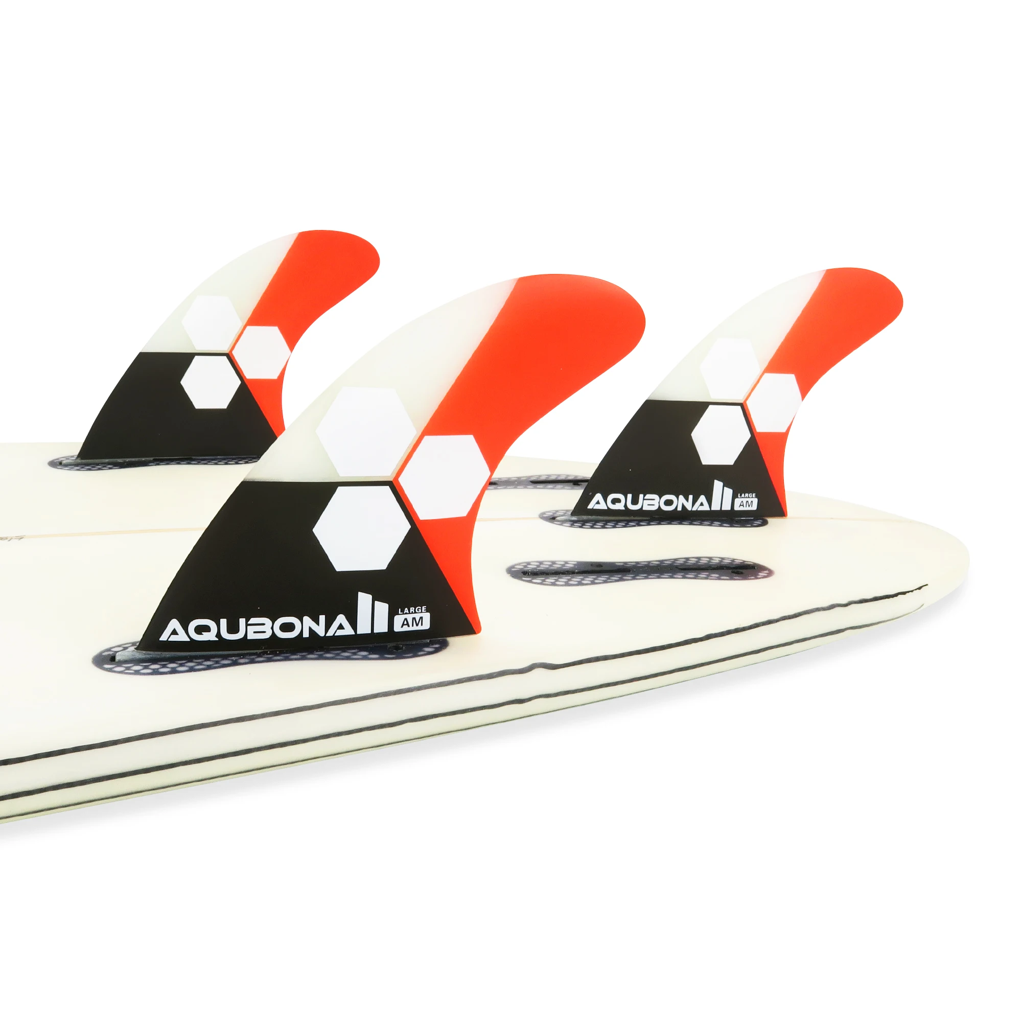 AQUBONA Dual/Twin Tab II G5 Tri Fin Set Surfboard Fins Honeycomb Fiberglass Fins for Surfing