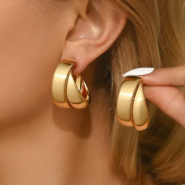 Aros de argolla doble en acero inoxidable