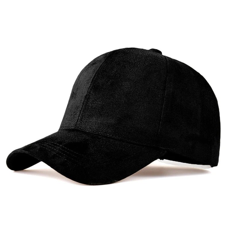 Classic Faux Leather Suede Baseball Cap Corduroy Dad Caps Adjustable Casual Low Profile Dad-Hat 2