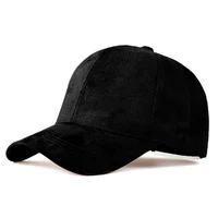 Classic Faux Leather Suede Baseball Cap Corduroy Dad Caps Adjustable Casual Low Profile Dad-Hat 2