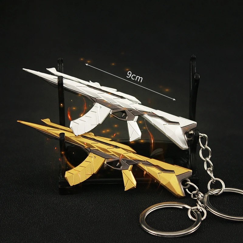 Valorant Knife Weapon Araxys Skin for Vandal Keychains Game Peripheral Samurai Sword Pocketknife Gun Model Gifts Toys for Boys valorant weapon 9 lives phantom m4 game peripheral 9cm metal sword pendant weapon model accessories keychains gifts toys boys