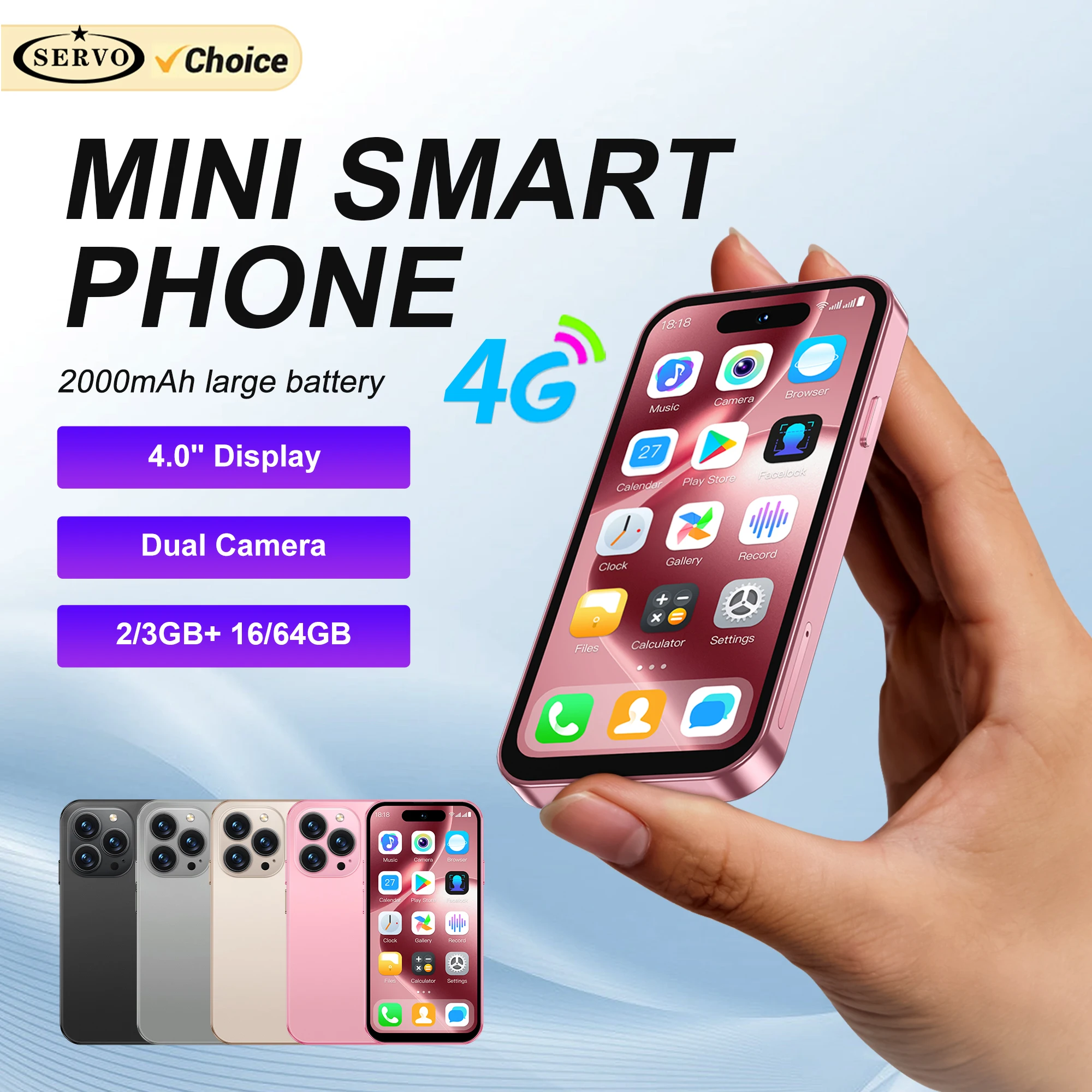 SERVO S16 Mini 4G LTE Cute Smartphone Android 12.0 OS 2/3GB
