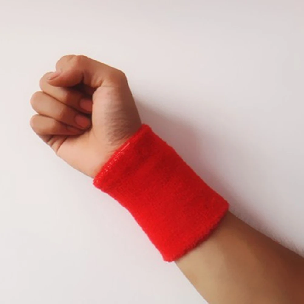 

1PC Cotton Sport Wristband Unisex Sweat Bands Wrist Guard For Basketball Volleyball Fitness Towel Bracelet Wrap Cuff Protector
