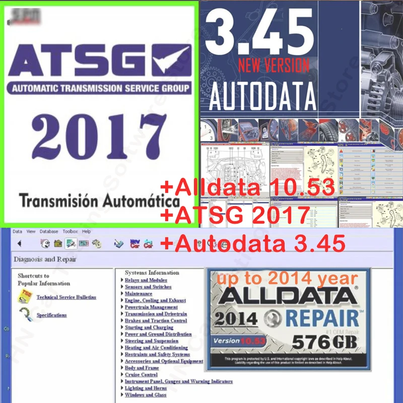 

2024 Popular Alldata Repair Software 10.53v All Data Automotive Tech Latest Offline Software Autodata 3.45+ATSG 2017 Send Link