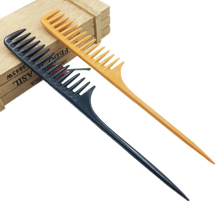 

1 Pc Professional Tip Tail Comb For Salon Barber Section Hair Brush Hairdressing Tool DIY Hair Wide Teeth Combs 2 Colors New