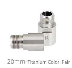 Stainless Steel Bicycle Pedal Axle Extender Bolts (20mm silver)