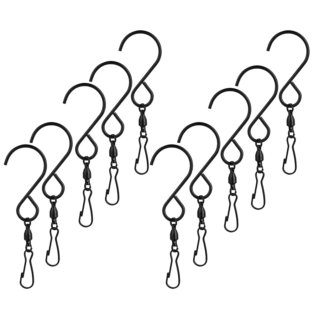 

10 Pcs Swivel Clip String Light Hook Bird Feeders for Outdoors Hanging Hooks Wind