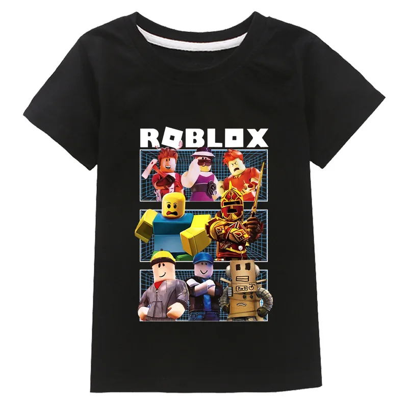 YAYA * T-Shirt De Jogo Roblox Infantil Roupas De Desenho Animado Meninas  Manga Curta