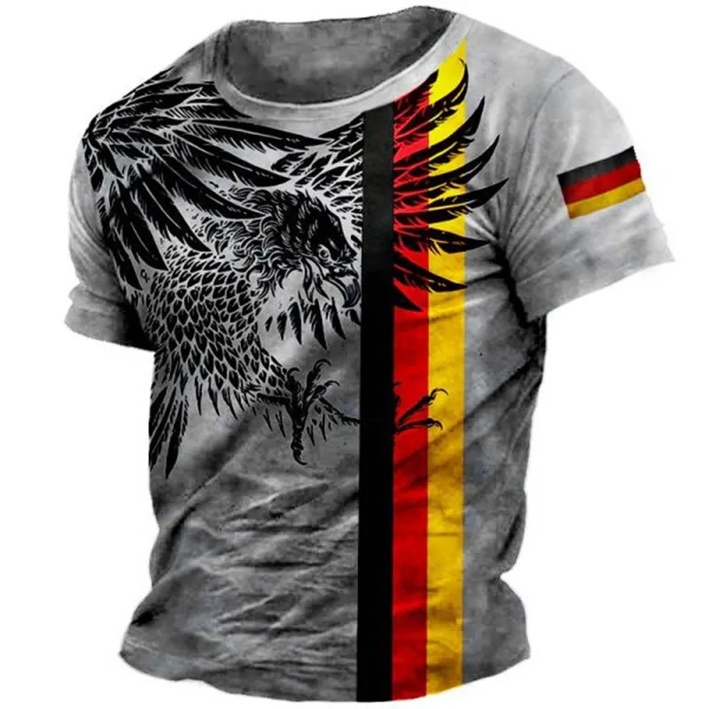 

Animal Eagle Vintage Print Men's T-shirts Vintage Summer Street Round Neck Short Sleeve Tees Casual Top Male Men Clothing 6XL