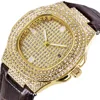 Mens Watch Luxury Iced Out Diamond Watches Fashion Leather Strap Quartz Wristwatches Male Clock Relogio Masculino Drop Shipping 3