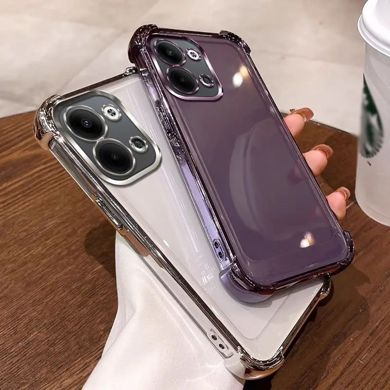 Enhanced Shookproof Silicone Phone Case with Plated Design