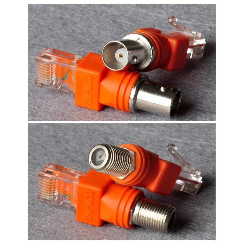 2 Adattatori BNC Femmina A RJ45 Maschio - Accoppiatore Coassiale RF Per Antenna