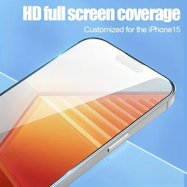 3Pcs 4K Ultra HD Tempered Glass for iPhone 17 16 15 14 Pro Max 15 14 Plus 13 12 11 Pro XS XR One Click Install Screen Protector 5
