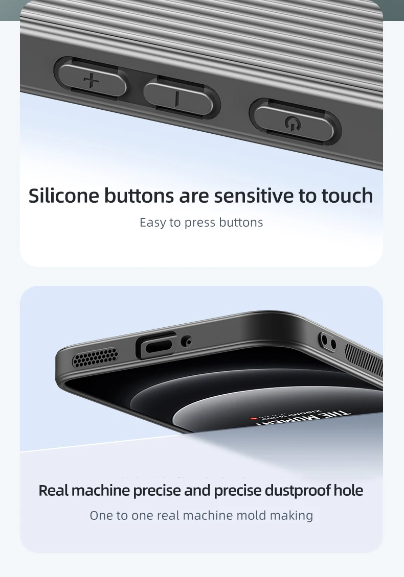 per Xiaomi Mi 14 Redmi K40 Pro Ultra Custodia per telefono 3D Stripe Metal Cover Proteggi fotocamera Opaco Soft Shell Anti-caduta Antiscivolo Fundas_voghion.com