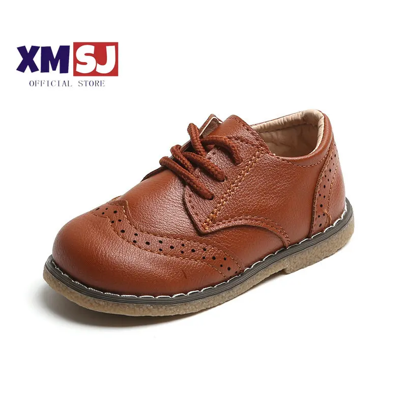 

Kids Leather Shoes Lace-up Lovely Oxford Classic Boys Girls Flat Shoe Pu Leather School 21-30 Infant Daily Children Casul Shoe