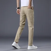 Thin Men's Pants Classic 7 Colors Summer New Casual Pant Business Fashion Stretch Cotton Slim Brand Male Trousers 2