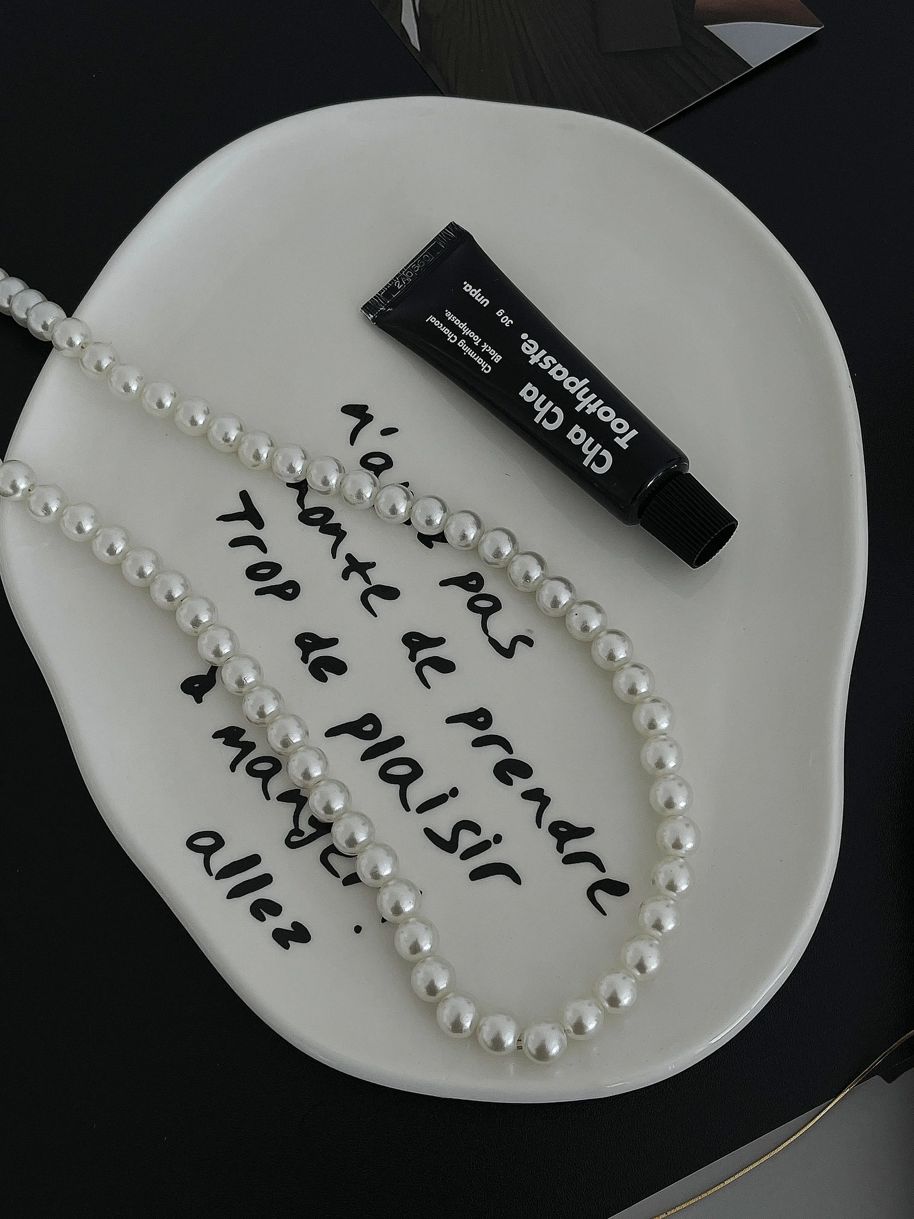 Korean Style Decorative Plate Irregular Design Ceramic Dinner Plates Plates Ceramic Dessert Plate Breakfast bowl French Letter 3