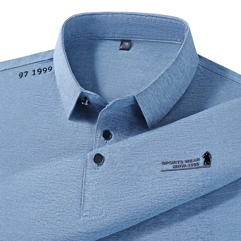 Camicia POLO casual da uomo classica Stampa estiva Risvolto Elasticità T-shirt a maniche corte Moda Business T-shirt cool Abbigliamento uomo