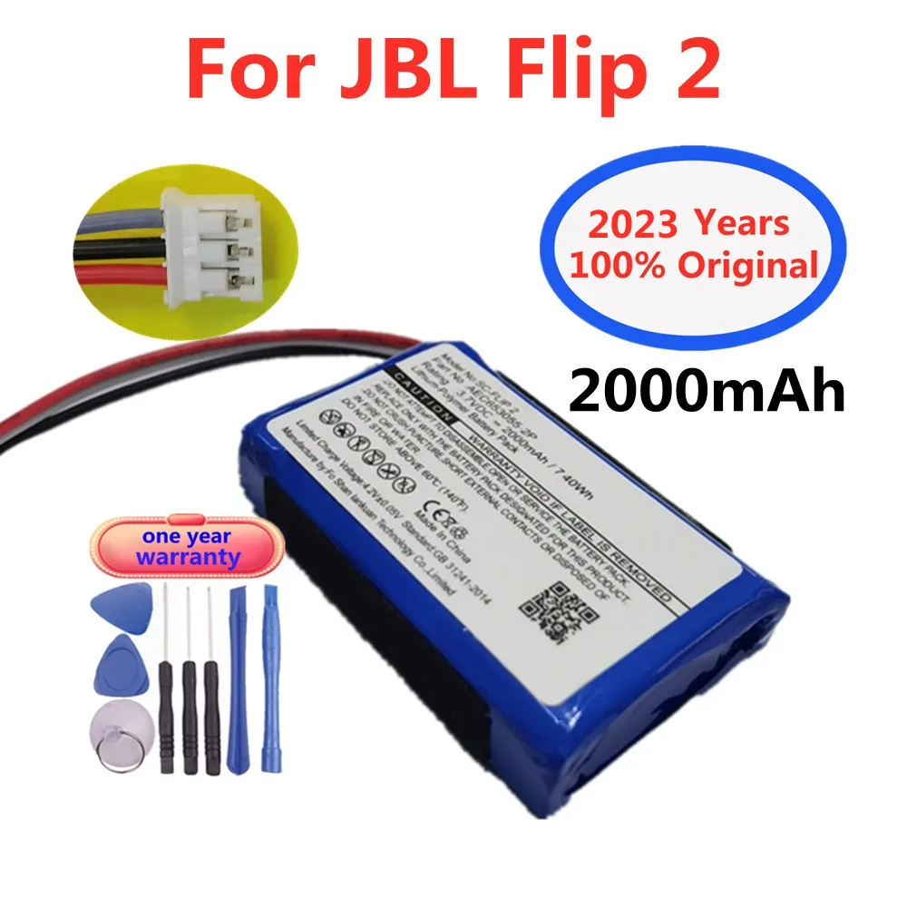 Batteria Altoparlante Originale 3.7V 2000Mah Per Batterie Audio Bluetooth Jbl Flip 2 Flip2 Flip Ii (2013) Edizione Speciale Aec653055-2P
