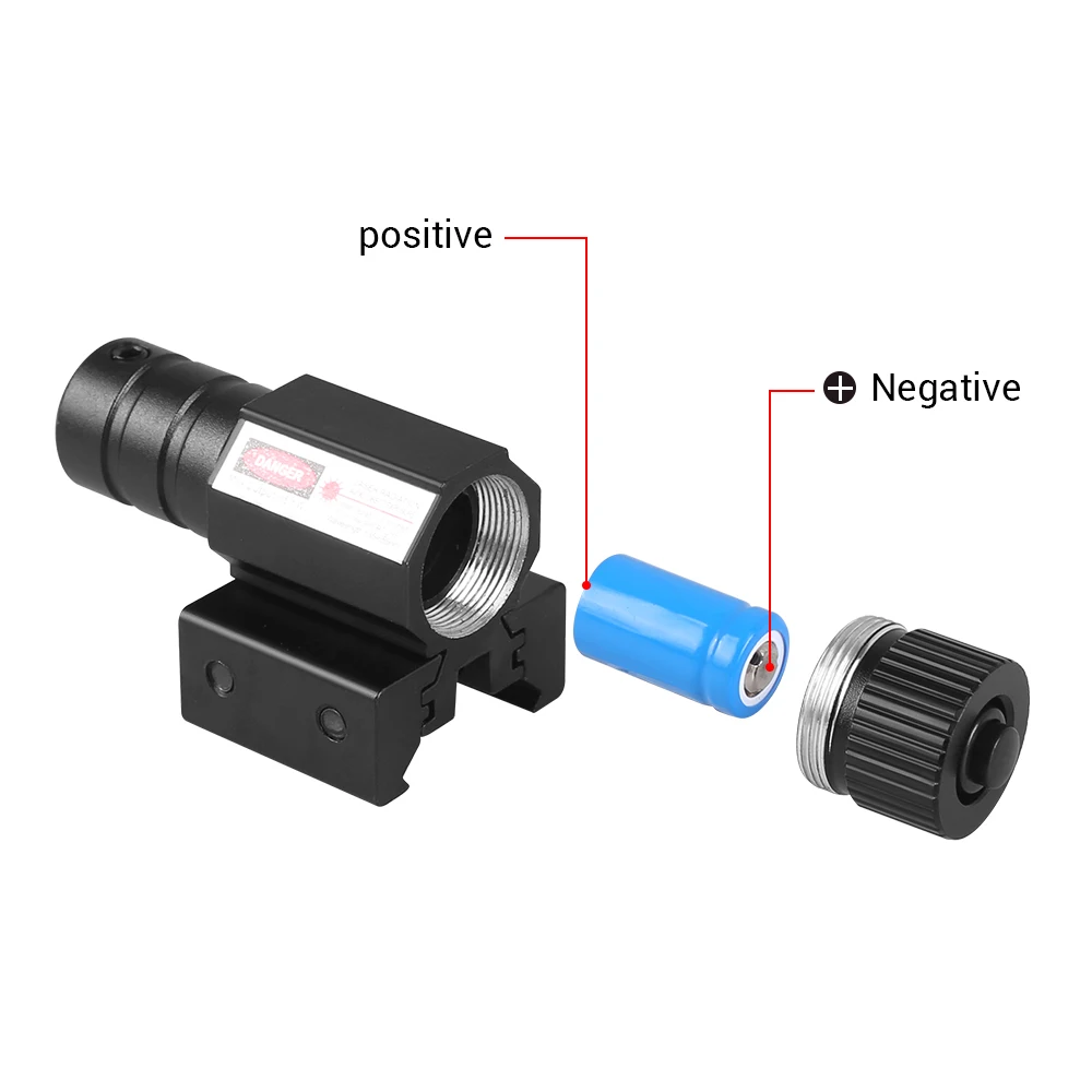Red Dot Laser Sight Laser Sight Tactical Red Green Dot Laser Sight Scope with 10180 Rechargeable Battery 11mm 20mm Picatinny Rail Mount Rifle Pistol Laser Sight