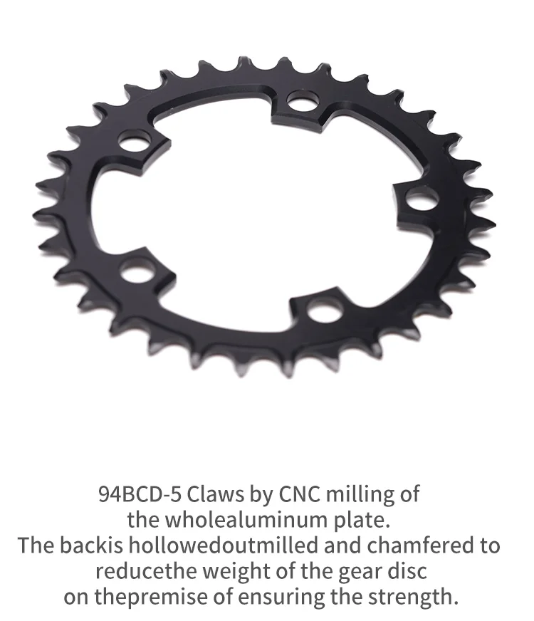 Description Picture 6 of itemPASS QUEST 94BCD (5-bolt) ROUND Narrow Wide Chainring for FIVE CLAW CRANK 10/11/12 Speed ordinary chain Bicycle Accessories