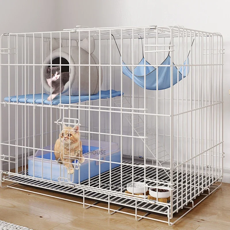 현대식 철제 메쉬 고양이 집 실내 3층 슈퍼 프리덤 펫샵 고양이 격리용 가정용 발코니 케이지 고양이 용품