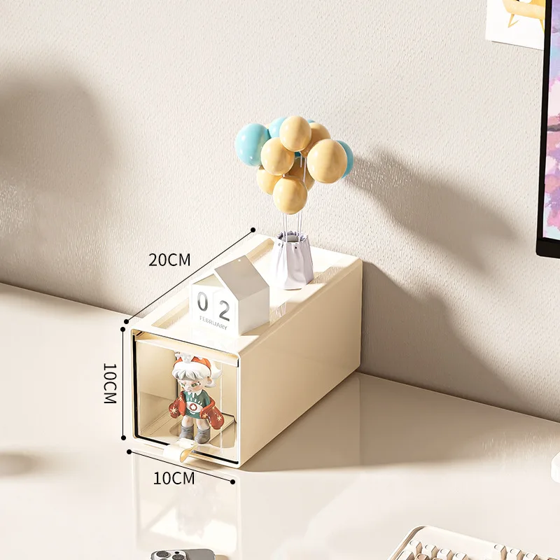 Transparent Toy Storage Box Display Case Dustproof Figure Organizer Cuboid Plastic Side Opening for Collectible Figures