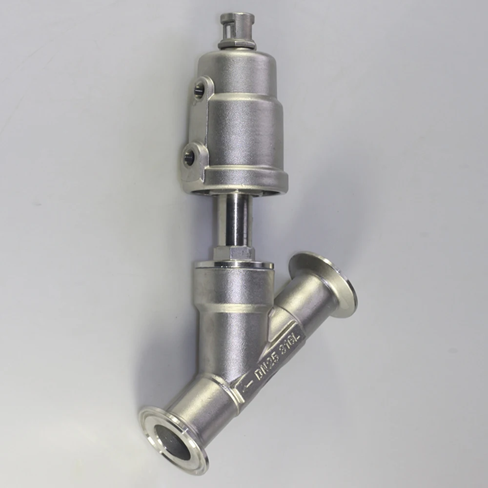Stainless steel valve Clamp quick mounting connection DN15-DN80 Pneumatic control Angle seat valve