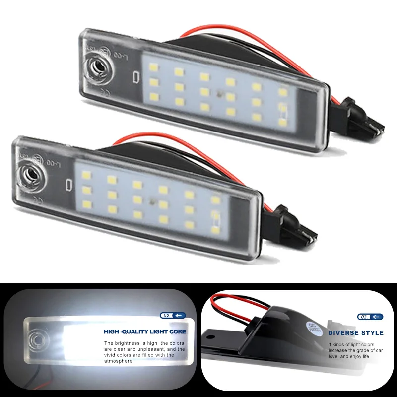 2Pcs Car LED Signal Lamp Number License Plate Lights Canbus No Error White DC 12V Bulbs For SCION XB-NCP31 2003 2004 2005 2006