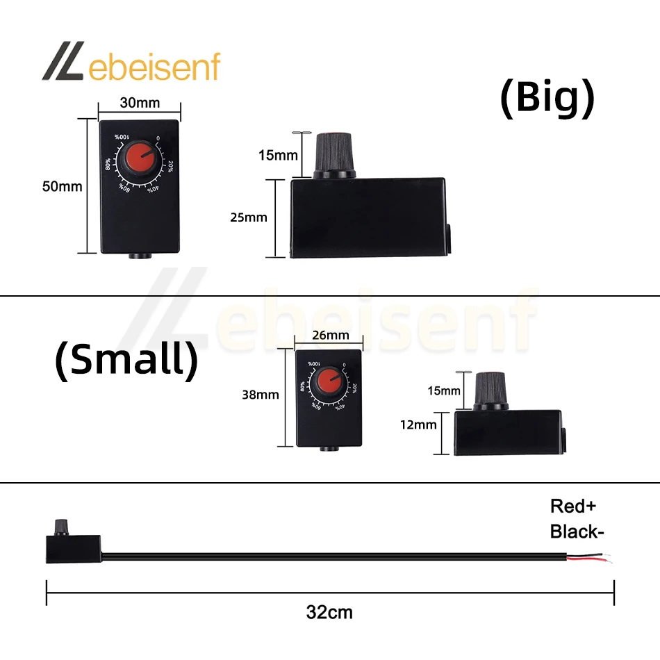Mini DC 0-10V Knob Dimmer Switch Control Electronic Potentiometer for LED Dimmable Grow Lights Power Driver led dimmer switch smart dimmer switch led dimmer controller lamp dimmer