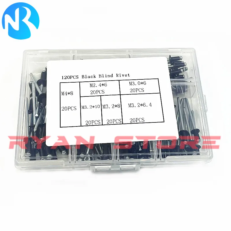 Rivets and Fasteners Rivets and Screws Aluminum Core Rivet Kit 120PCS