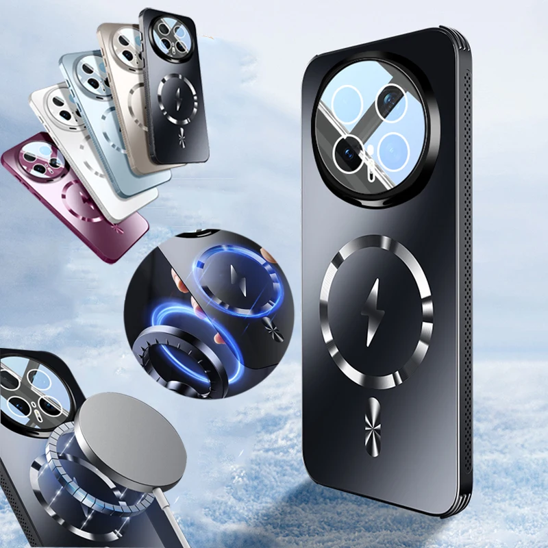 Premium Hard Matte Magnetic Wireless Charging Protective Case for Huawei Honor Magic 8 Pro