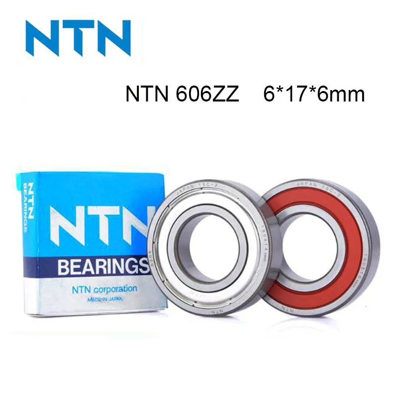 Japan 100% Original NTN 606 Bearing 5/10Pcs 606 ZZ Bearing ABEC-9 6x17x6mm Miniature 606 ZZ High Speed Ball Bearings 606Z 5 10pcs miniature bearing steel metal shield bearing 6700z 6701z precision high speed thin walled roller bearing