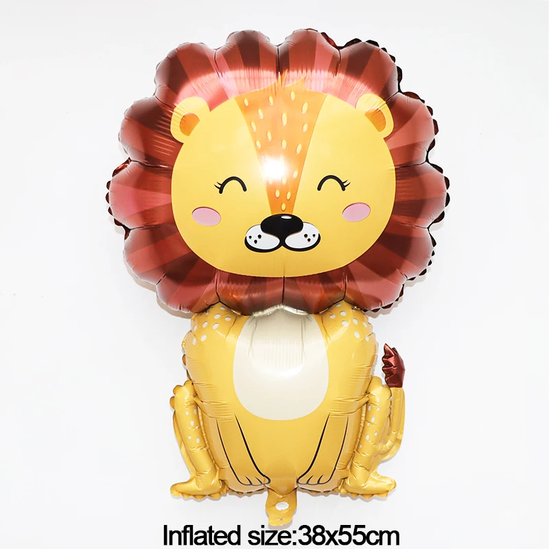 35 teile/satz Dschungel Safari Tier Olivgrün 32 zoll Anzahl Ballons Set Kinder 1 2 3 4 Jahre Wild One Geburtstag party Dekorationen – Detail 13