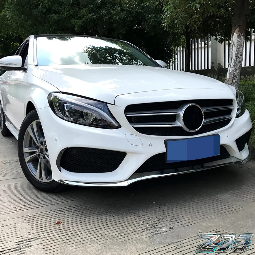 벤츠 C-클래스 W205 C205 2015-2018 AMG용 자동차 프론트 범퍼 립 스플리터, 사이드 윙 카나드, 프론트 에어 벤트 윈드 나이프