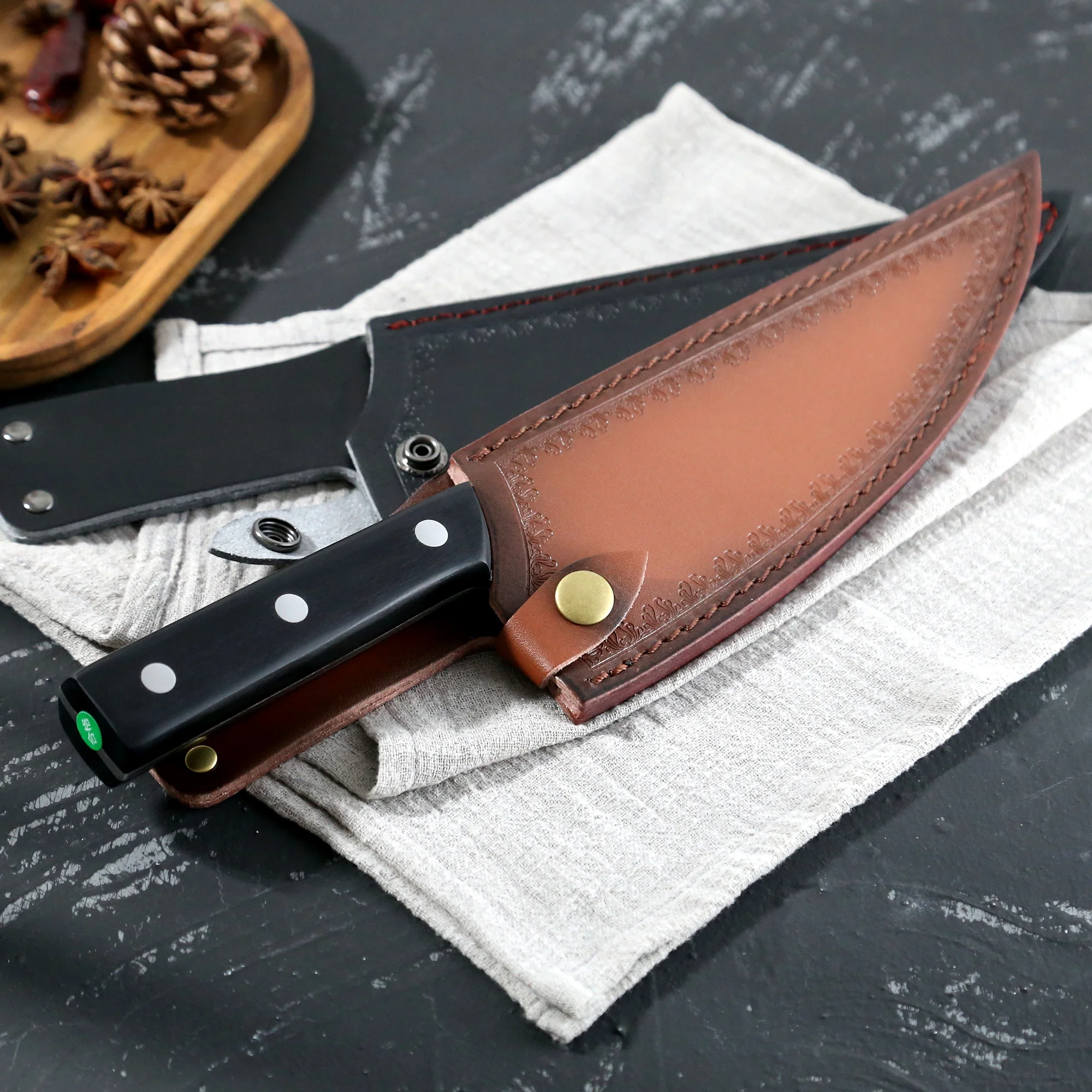 XYJ 2-pieces Set Chef Knife Sleeves Leather Cover Sheath For 8 Inch Kitchen  Knives Edge Guard Protector With Belt Loop For Knife - AliExpress