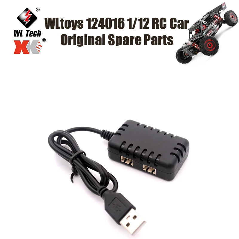 

WLtoys 124016 1/12 RC Car Original Spare Parts 144001 12428 124019 016 7.4V Lithium Battery One Charge Two Charger