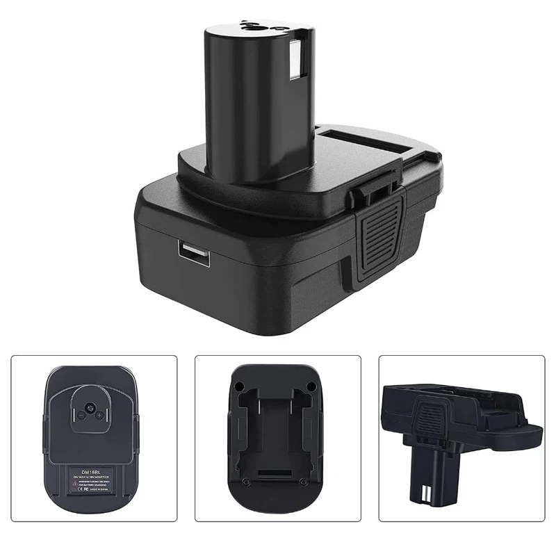 DM18RL Battery Converter Adapter for Dewalt/Milwaukee 20V Li-Ion Convertor for RYOBI 18V Lithium&Ni-NH&Ni-CD Battery