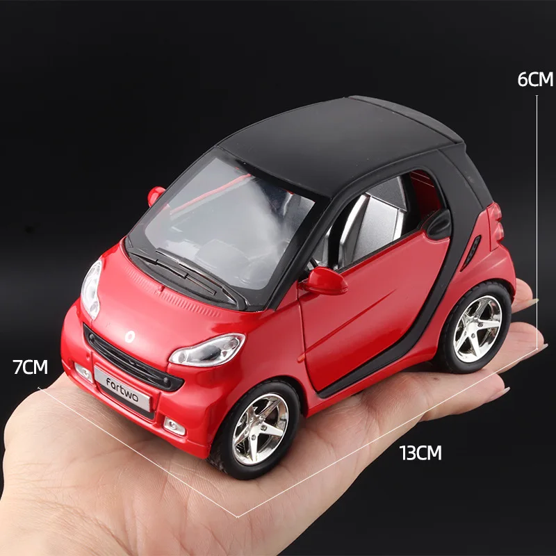 1:32 Scale Smart Cute Diecast Model Car Toy With Pull Back Function Music Light Openable Doors For Kids As Gift Free Shipping diecast school bus model 22cm metal toy brand alloy car for boys with gift box openable doors music light pull back function