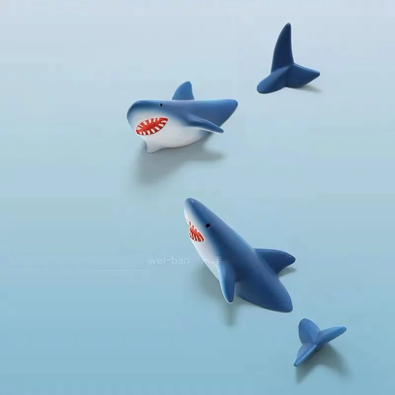 Marine Shark Fridge Magnet Dolphin Magnetic Magnet 3D Stereo Resin Creative Creation