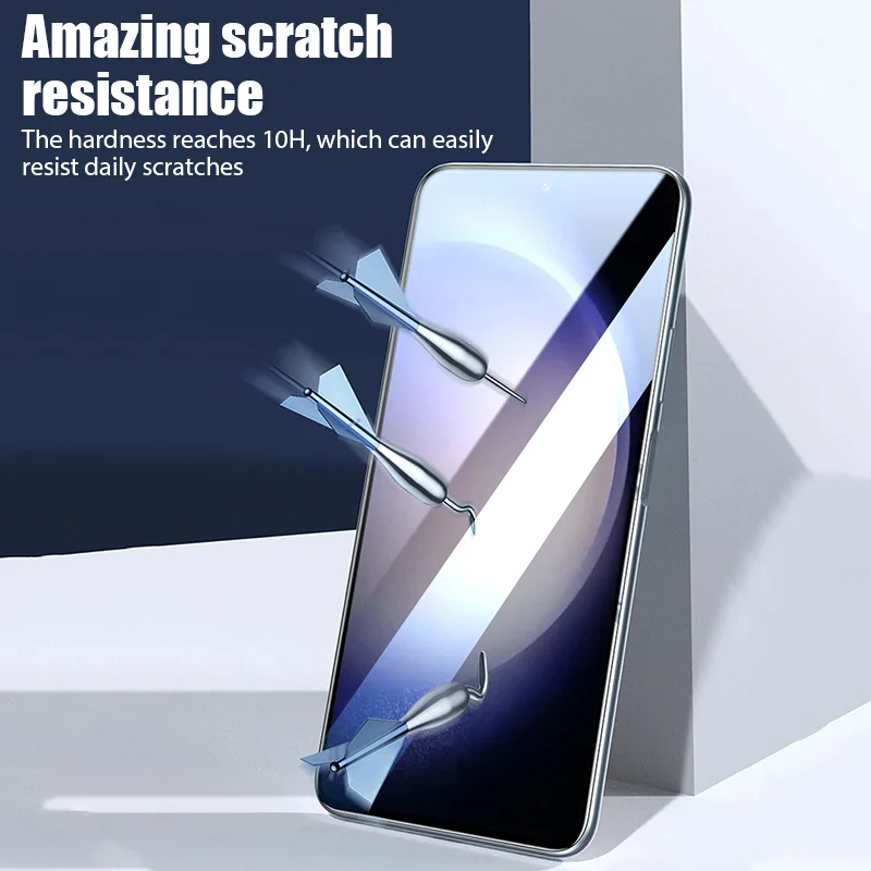 4PCS Fingerprint Unlock Tempered Glass For Samsung S24 Ultra S23