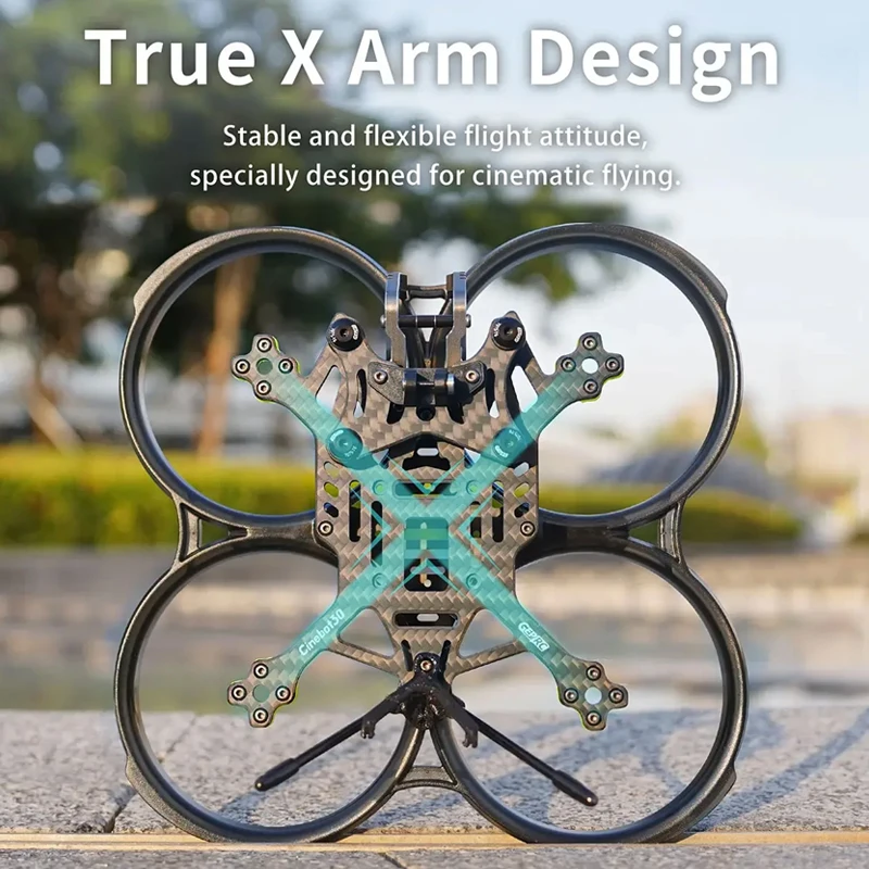 GEPRC GEP-CT30 프레임 키트, 탄소 섬유 COB 라이트 스트립, RC FPV 시네후프 프리스타일 드론용 BEC, 3 인치 FPV 쿼드콥터, Cinebot30