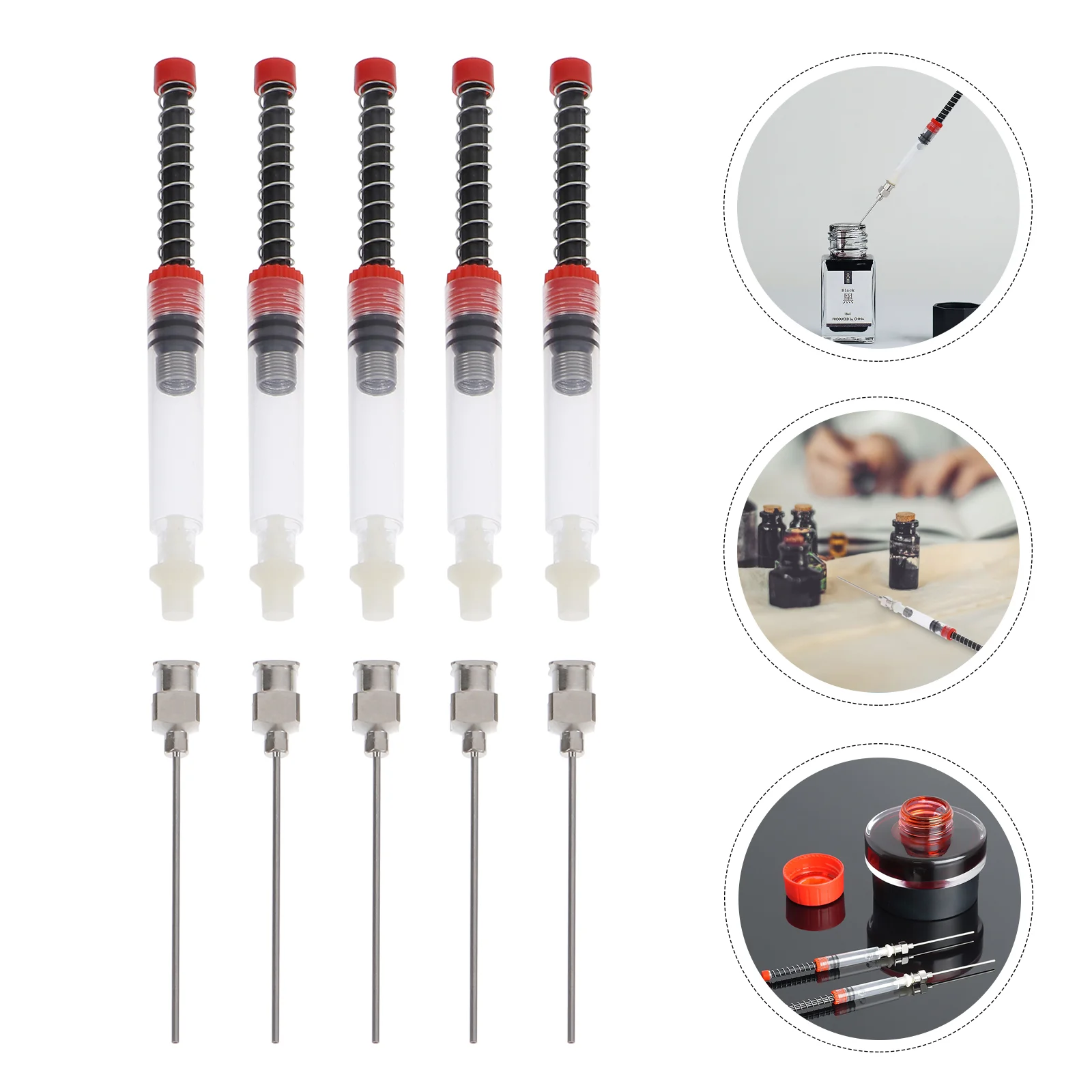 Ink Pen Pen Fountain Syringe Converter Spring Filler Tool Absorber Refills Filling Refill Replacement Accessories Writing