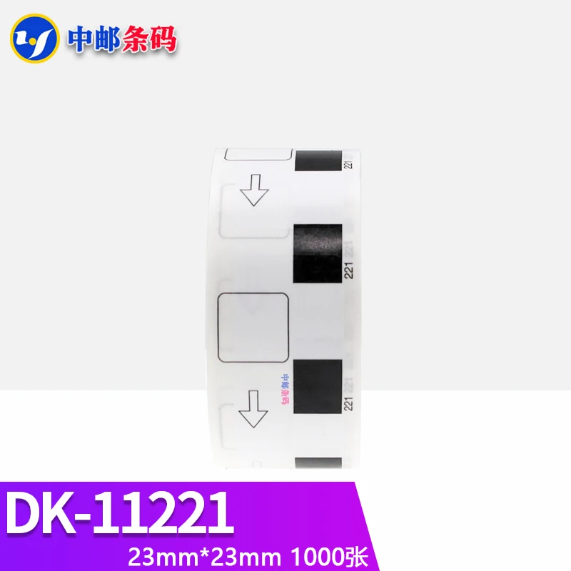 DK-11221 라벨 호환 100 롤, 23x23mm 다이 컷 작업, 브라더 열 프린터 QL-700, 800, 810, 820, 1100/1110 DK-1221