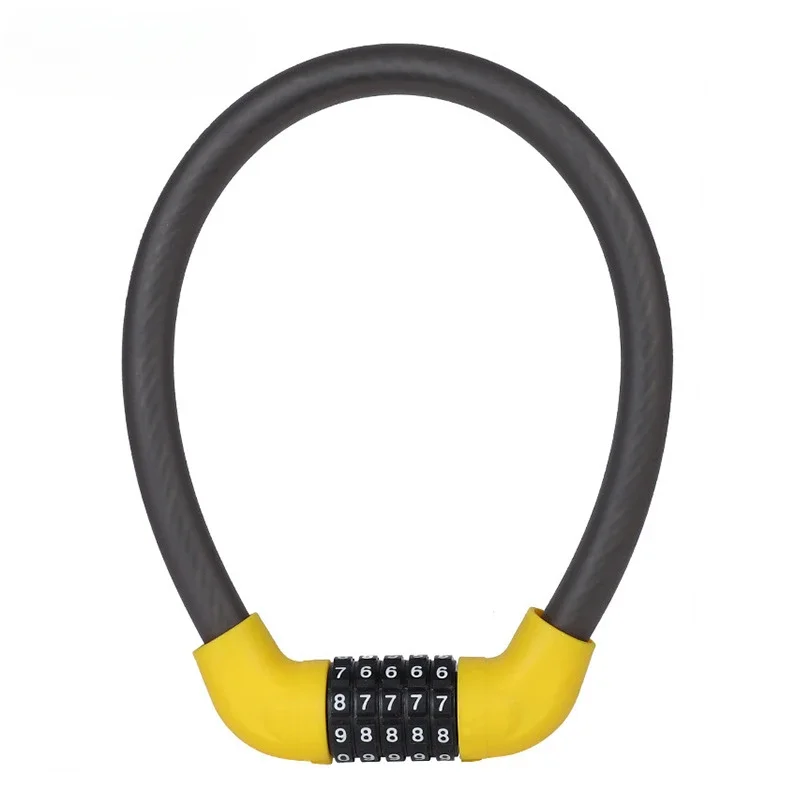 

Bicycle Lock Bicycle Electric Vehicle Five-digit Password Lock Riding Safety Anti-theft Lock Mountain Bike Wire Lock