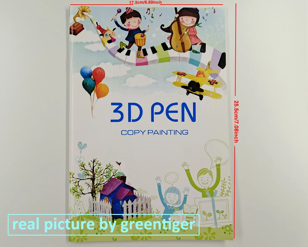 3D Printing Pen Drawing Book Reusable Colorful 14/40 Patterns Thick Paper Clear Plate Painting Template 3D Pen Paint Album