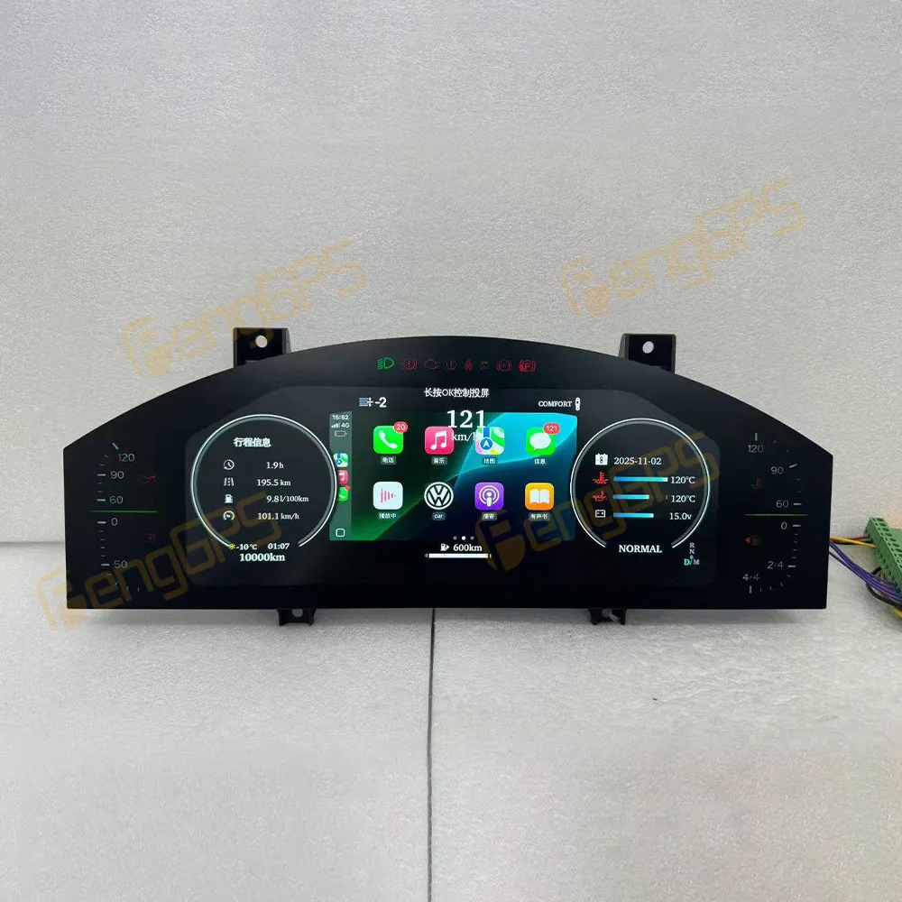 포르쉐 카이엔 2002-2009용 차량용 LCD 대시보드 디지털 클러스터, 가상 콕핏 계기판 속도계 (카플레이 포함)