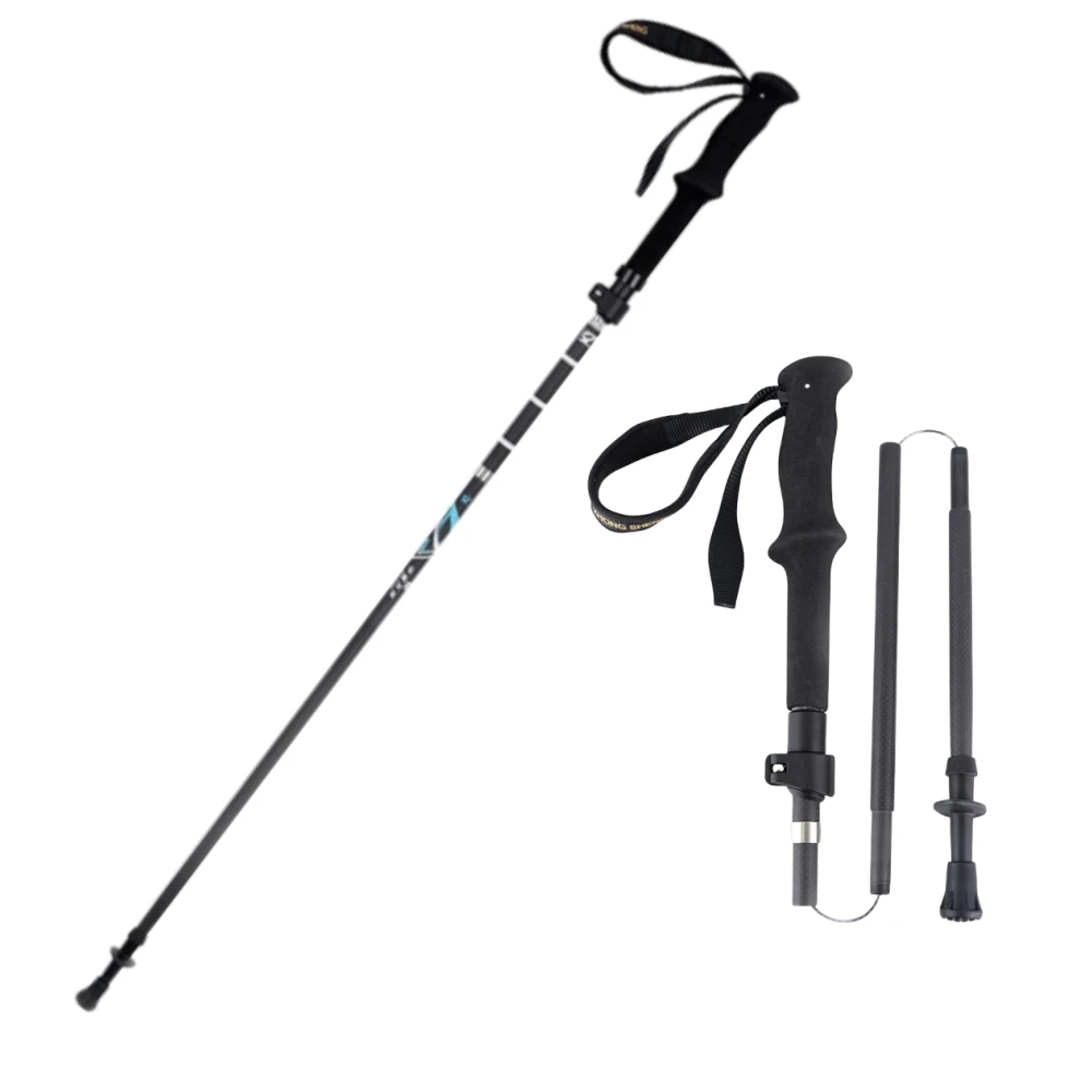 Carbon Fiber Hiking Poles Portable Walking Poles Walking Sticks Ultralight Collapsible Hiking Poles Outdoor Hiking Poles 2