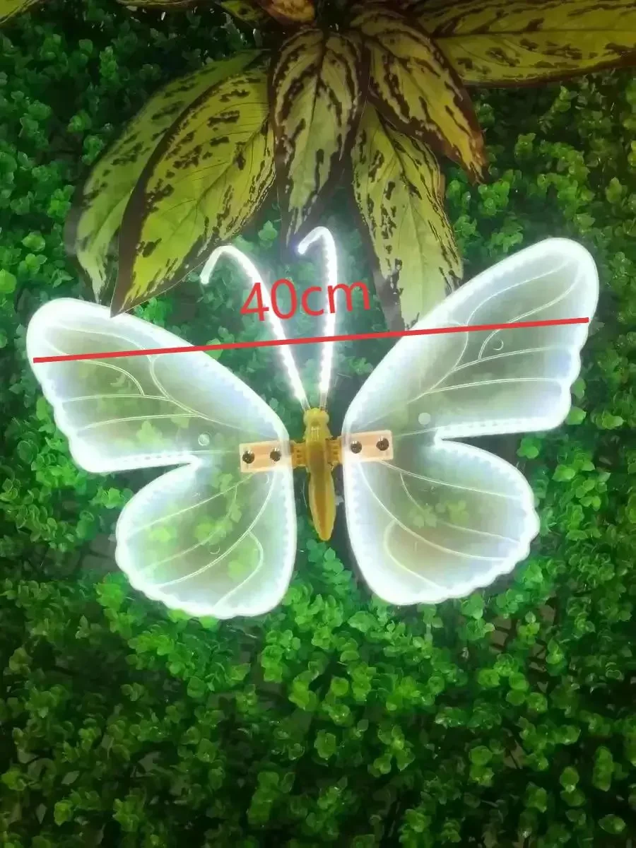 2/4Pcs Vibrating Wing LED Butterfly, Outdoor Simulated Decorative Butterfly  For Wedding New Year Garden Party Lawn Decor
